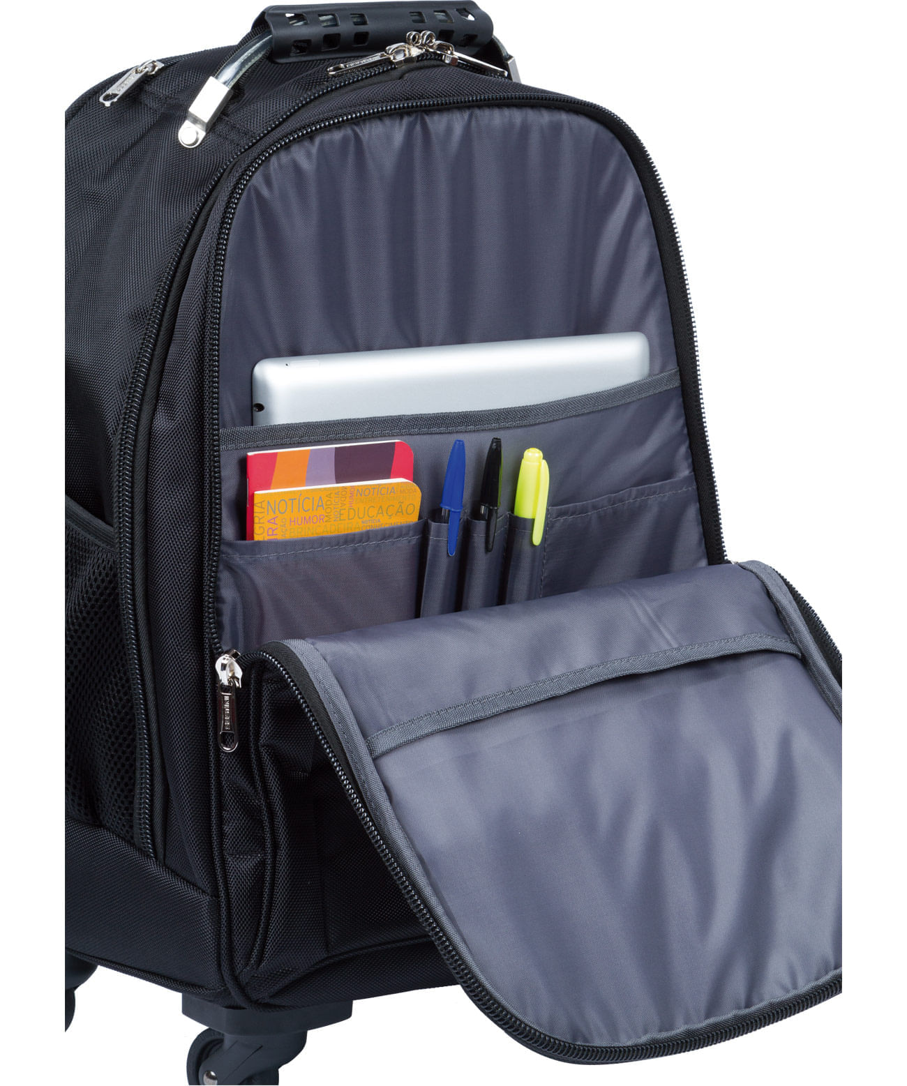 Mochila com carrinho 2x1 Rover 360 Preto Sestini Oficial