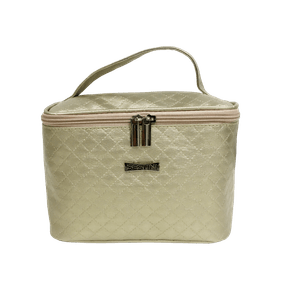 Necessaire Baú Matelasse Dourado