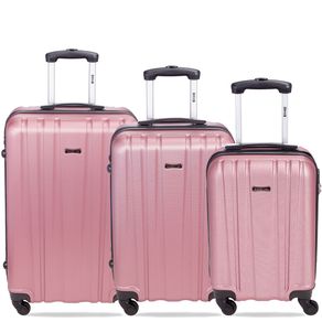 Sestini - Kit com 3 malas de viagem 4 life 4 - rose