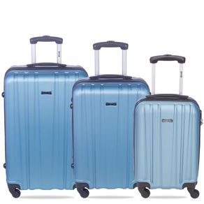 Sestini - Kit com 3 malas de viagem 4 life 4 - azul