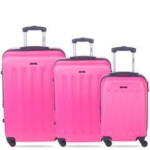Sestini - Kit com 3 malas de viagem 4 joy 4 - rosa