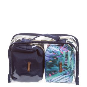 Necessaire 3 Peças Colorido - Folhas