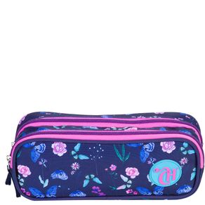 Estojo 2 Compartimentos Capricho Student - Borboletas