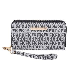 Carteira Alça de Mão Grande Fellipe Krein Aw23 Monograma FK587 - Preto