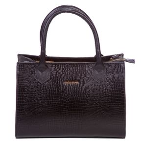 Bolsa Satchel Média Sestini Skin - Preto