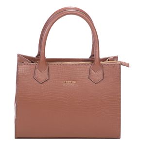 Bolsa Satchel Média Couro Sestini Skin - Caramelo
