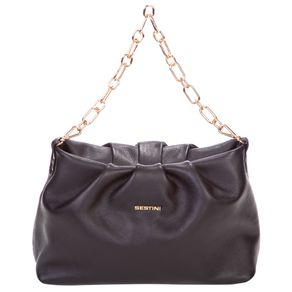 Bolsa Tiracolo Pequena Corrente Sestini Intense - Preto