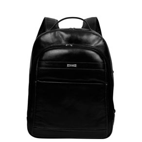 Mochila 2 Compartimentos Notebook Couro Sestini Arizona Preto