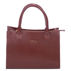 Bolsa Satchel Média Sestini Skin - Pinhão
