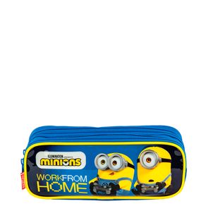 Estojo 2 Compartimentos Minions Gamer - Colorido