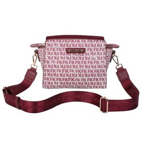 Bolsa Cross Bag Média Fellipe Krein Ss23 Monograma Fk628 - Vinho