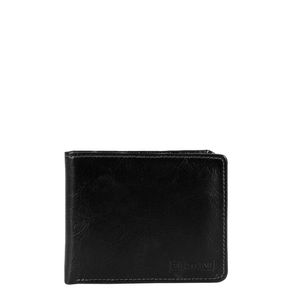 Carteira em Couro Masculina com Aba de Documentos - Preto