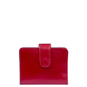 Carteira Feminina Média com Fecho e Porta Moedas - Vermelho