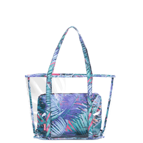Bolsa Praia Tote Grande com Necessaire Colorido - Folhas