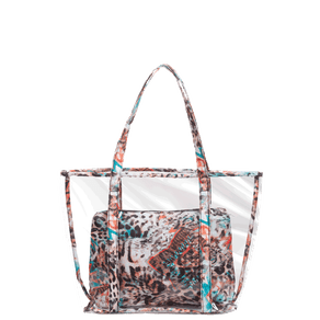 Bolsa Praia Tote Grande com Necessaire - Animal Print