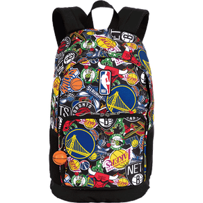 Mochila Grande NBA Begins Logos - Preto