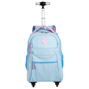 Mochila Carrinho com 4 Rodas Sestini Rolling Hydroblock Sky - Azul