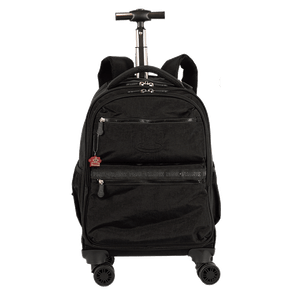 Mochila Carrinho com 4 Rodas Paul Frank Classics - Preto