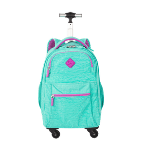 Mochila Carrinho com 4 Rodas Sestini Rolling Crinkle 2 Azul - Turquesa