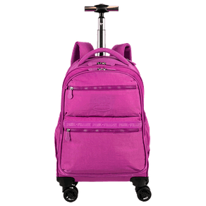 Mochila Carrinho com 4 Rodas Paul Frank Classics - Orquídea
