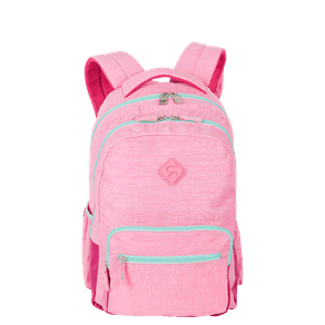 Mochila 2 Compartimentos Sestini College Crinkle 4 Double Rosa - Pink