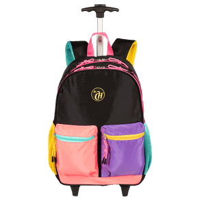 Mochila Carrinho Externo Capricho Contrast - Preto e Rosa