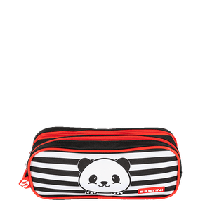 Estojo 2 Compartimentos Sestini Kids Panda 4 - Colorido