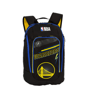 Mochila Grande 2 Compartimentos NBA Legend Golden State - Preto e Azul
