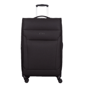 Mala de Viagem Grande Sestini Ultralight Plus com Rodas duplas 360°, Zíper Expansível e Cadeado TSA - Preto