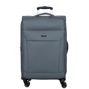 Mala de Viagem Grande Sestini Ultralight Plus com Rodas duplas 360°, Zíper Expansível e Cadeado TSA - Cinza