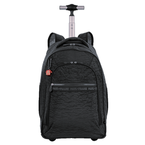 Mochila Carrinho 2 Compartimentos Paul Frank Classics - Preto