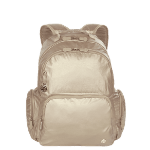 Mochila Grande 2 Compartimentos Paul Frank Bege - Light Gold
