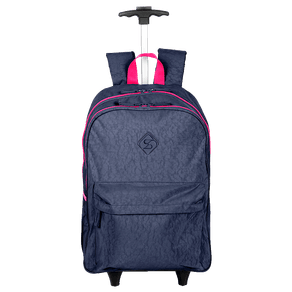 Mochila Carrinho Externo Sestini Rolling Grande Crinkle - Azul Neon