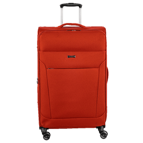 Mala de Viagem Grande Sestini Ultralight Plus com Rodas 360°, Zíper Expansível e Cadeado Laranja - Telha