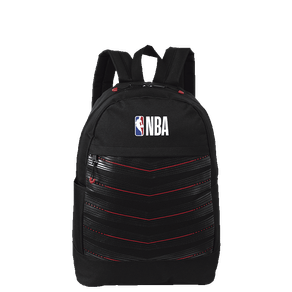 Mochila Grande NBA Basics - Preto e Vermelho