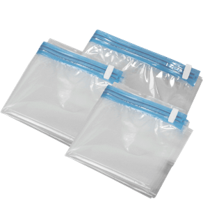 Saco a Vácuo Manual 3 Peças Pequeno, Médio e Grande Transparente