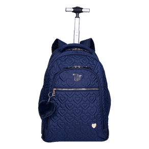 Mochila Carrinho Grande Capricho Crush Azul Marinho
