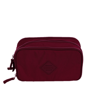 Estojo Box Especial 3 Compartimentos Crinkle - Vinho