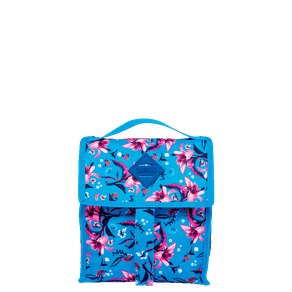 Lancheira Dobravel E Gel Sestini Fit Floral Colorido - Azul