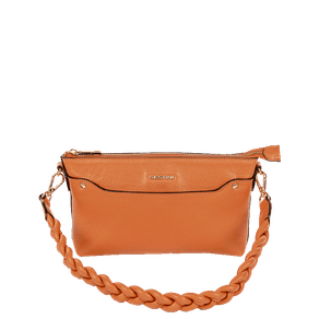 Bolsa Clutch Média Couro Sestini Botânica - Apricot