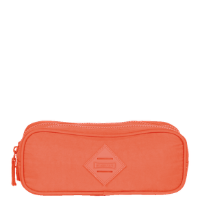 Estojo/Necessaire 2 Compartimentos Crinkle Laranja - Coral