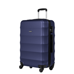 Mala de Viagem Média 23 kg ABS com Rodas 360° Basic - Azul marinho