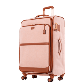 Mala de Viagem Grande 32 kg Poliéster com Rodas 360° Royale - Bege Mala de Viagem Grande com Rodas 360° Royale - Bege