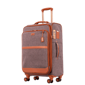 Mala de Viagem Média 23 kg Poliéster com Rodas 360° Royale - Cinza