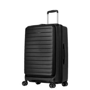 Mala de Viagem Média 23 kg em Polipropileno com Rodas 360° PP Duo - Preto