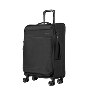 Mala de Viagem Média 23 kg Poliéster com Rodas 360° Ultralight 6 - Preto