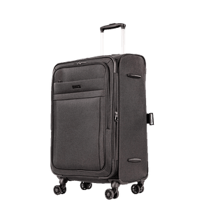 Mala de Viagem Média 23 kg Poliéster com Rodas 360° Ultralight Hug 2T - Cinza grafite