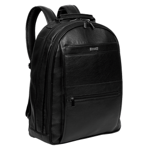 Mochila 2 Compartimentos Notebook Couro Sestini Texas Preto