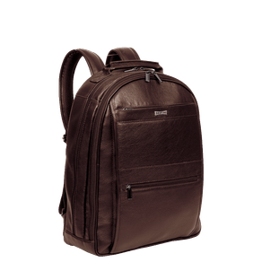 Mochila 2 Compartimentos Notebook Couro Sestini Texas Marrom