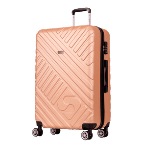 Mala de Viagem Grande 32 kg ABS com Rodas 360° Track - Champagne